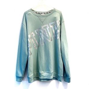 VS "Pink" Crewneck/ Metallic Silver Letters